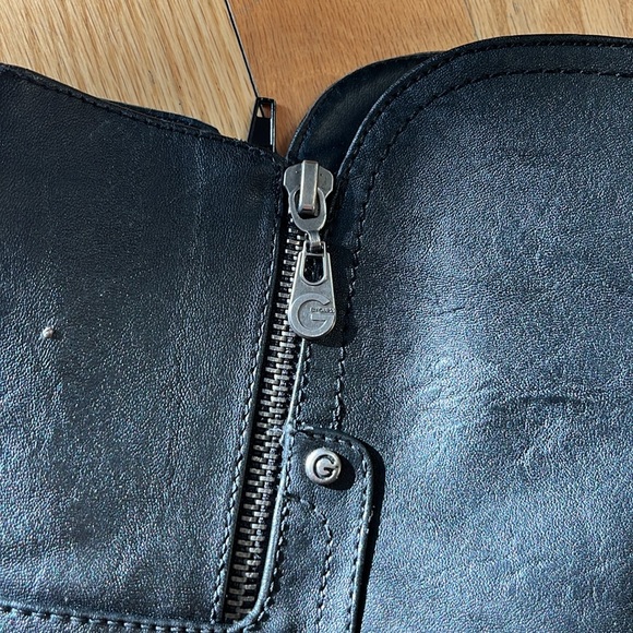 G by Guess black leather boots Sz 8.5 used worn Up to the knee height with heel - Picture 5 of 14